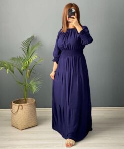 پیراهن ساحلی مدل خسته آستین سه ربع - Image 4