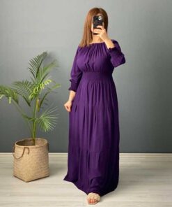 پیراهن ساحلی مدل خسته آستین سه ربع - Image 5