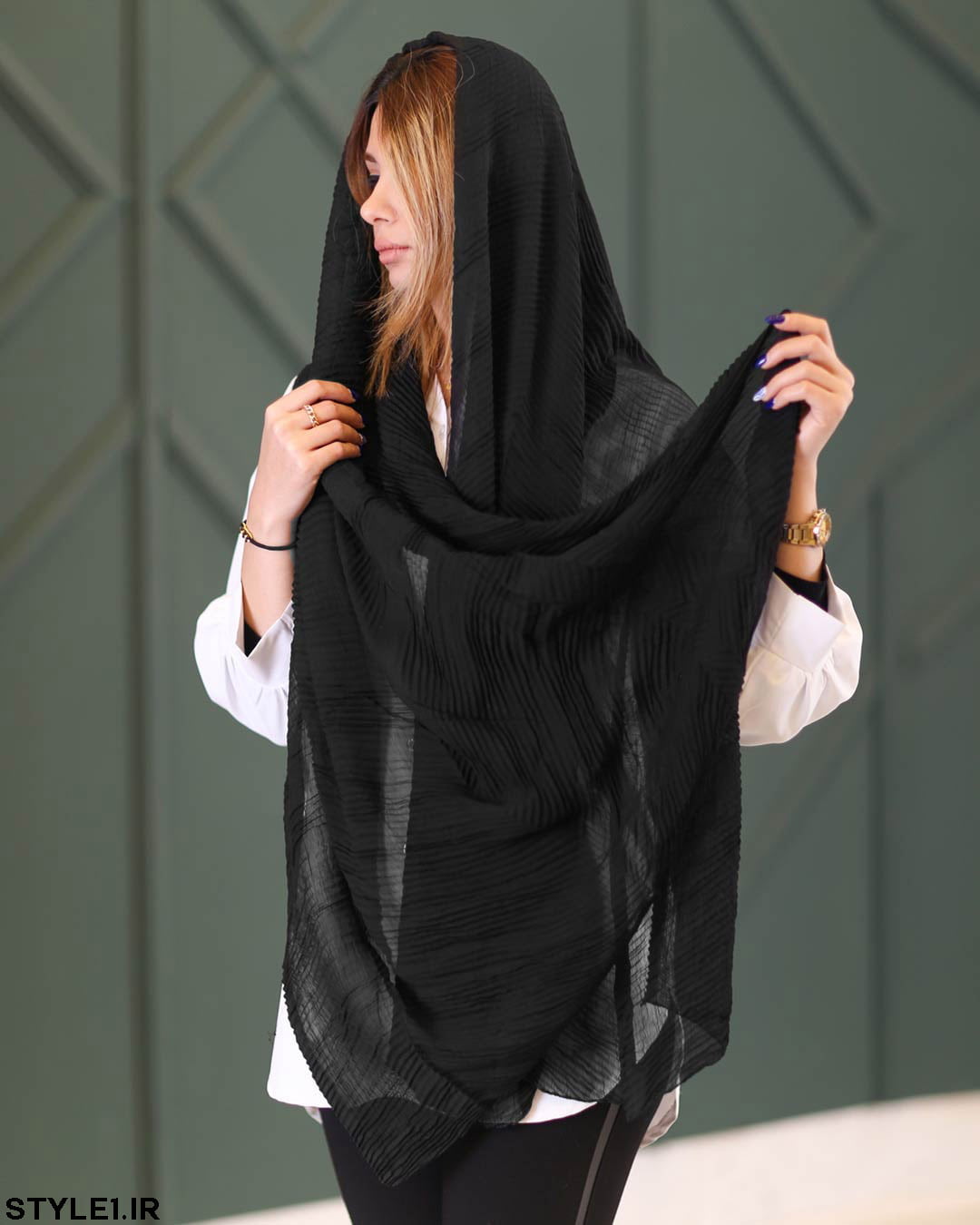 شال ساده مشکی