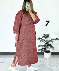پیراهن مانتویی کشمیری 743