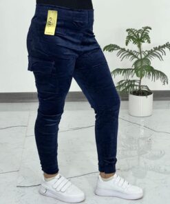 شلوار مخمل تک جیب کارگو 763 - Image 5