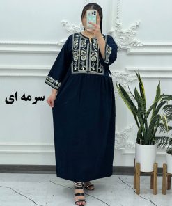Alternative view of پیراهن ساحلی لینن طرح الهه 1398