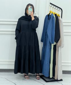 پیراهن مانتویی شانتون نخی