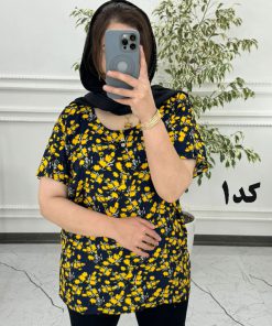 بلوز نخی خارجی طرح دار 3035