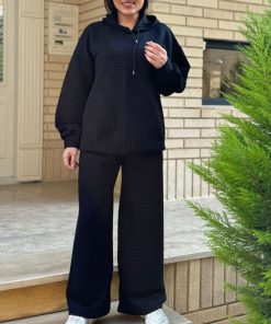 Alternative view of ست هودی شلوار فیتیله 6829