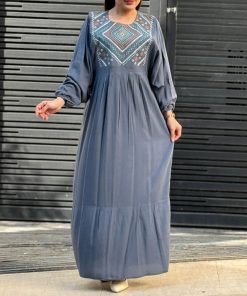 Alternative view of پیراهن نخ آستین کیمونو 6114