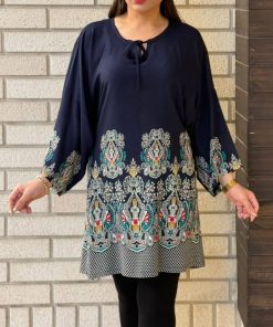 تونیک بیگ سایز حاشیه دار طرح اندونزی 6882