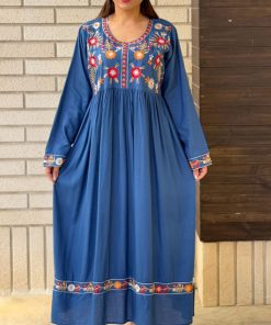 پیراهن ساحلی گلدوزی کاکتوس