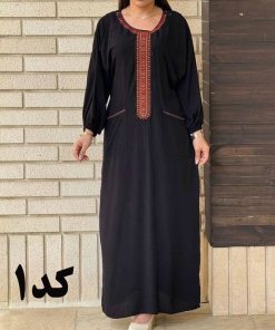پیراهن کفتان یقه سنتی ململ