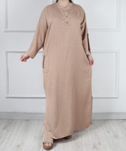 Alternative view of پیراهن مانتویی کوک دوزی 6923