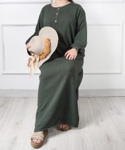 پیراهن مانتویی کوک دوزی 6923 - Image 7