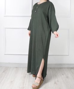 پیراهن مانتویی کوک دوزی 6923 - Image 4