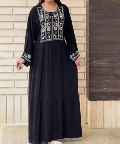 پیراهن مشکی محرمی نخی 6938