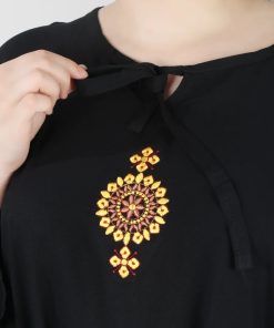 Alternative view of تونیک نخی گلدوزی مشکی محرمی 6974