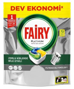 قرص ماشین ظرفشویی fairy سری platinum تعداد72 عددی