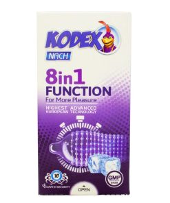 کاندوم ناچ کدکس مدل 8IN1 FUNCTION (بسته 10عددی)