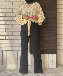 شومیز گره ای گلدار