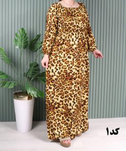 Alternative view of پیراهن نخی طرح پلنگی 7111