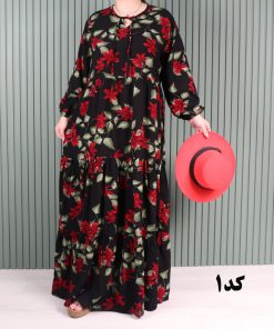Alternative view of پیراهن نخی کلوش گلدار 7108