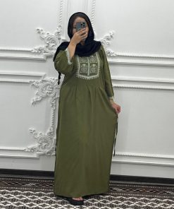 پیراهن نخی طرح چاپی