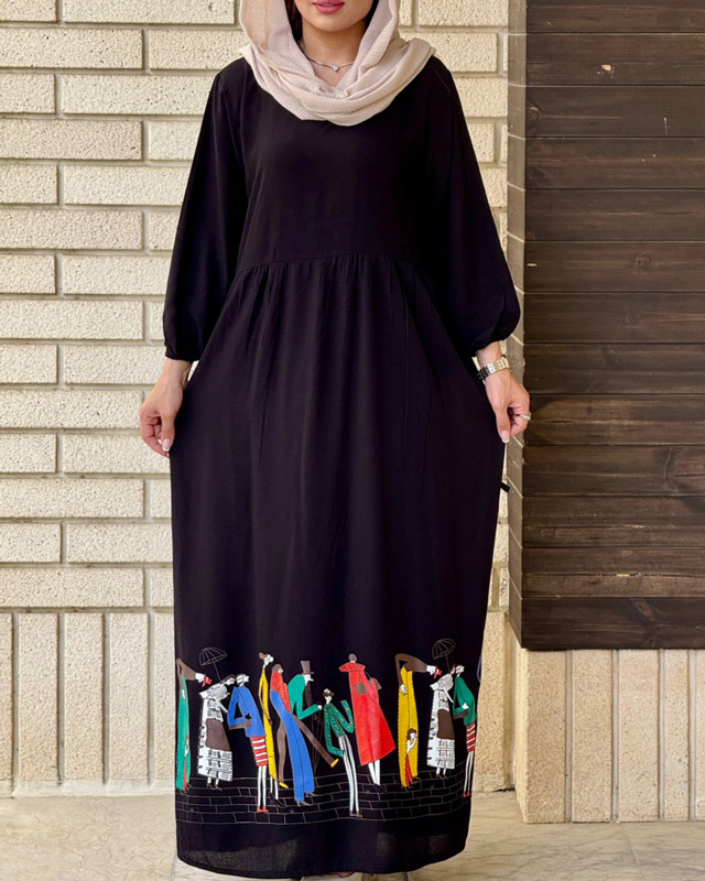 ساحلی نخی طرح بازار 7158 - Image 7