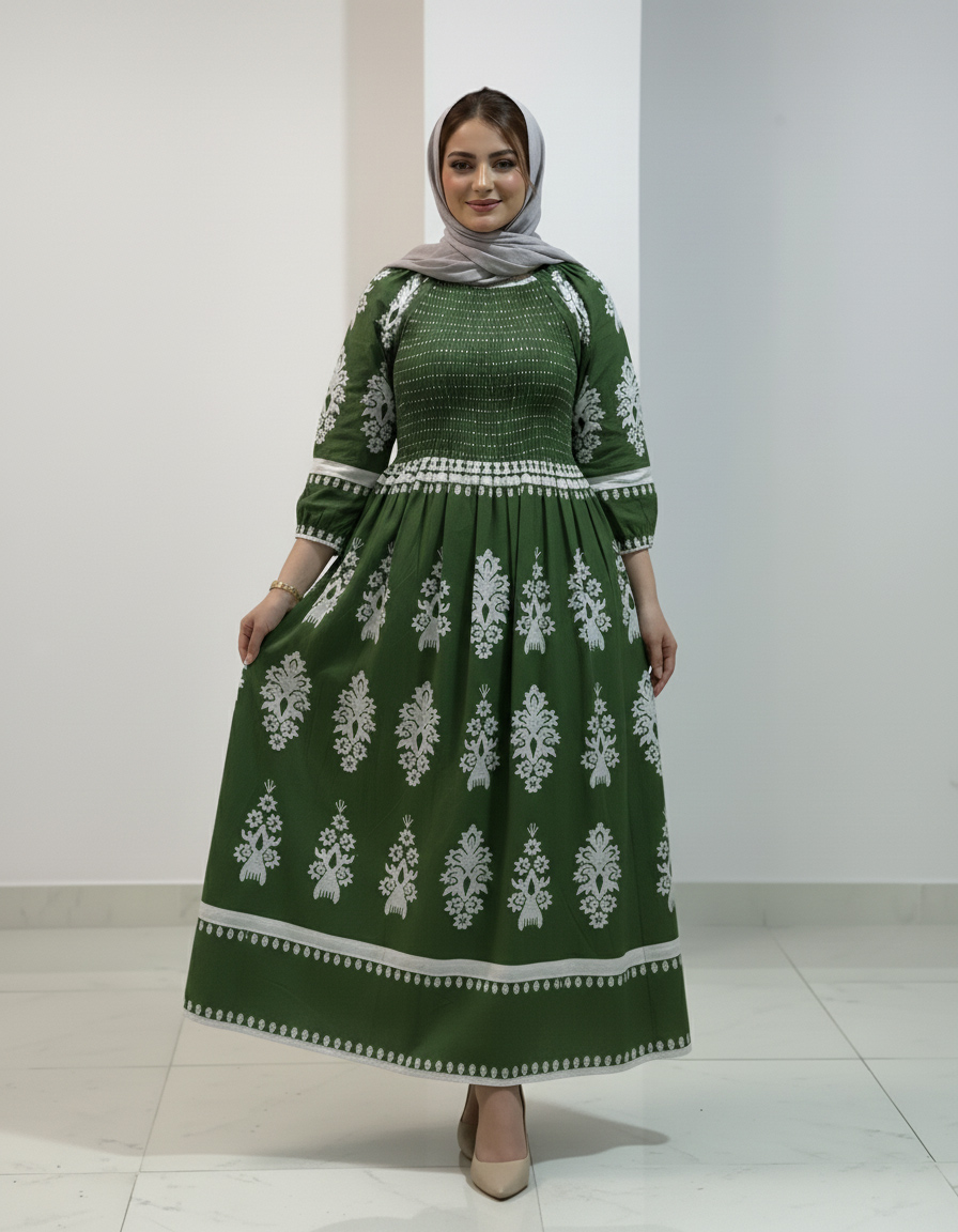 پیراهن ساحلی وارداتی طرح نقشینه
