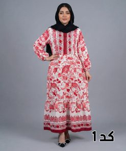 Alternative view of پیراهن ساحلی وارداتی دکمه دار طرح گلدار 7314