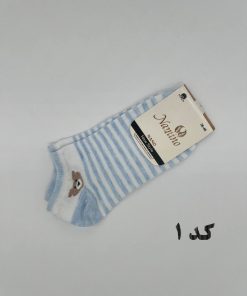 Alternative view of جوراب مچی دخترانه سفید آبی خرسی 20004