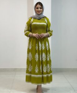 پیراهن ساحلی وارداتی طرح نقشینه 7309 - Image 3