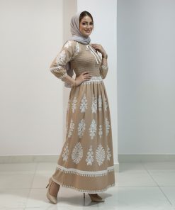 پیراهن ساحلی وارداتی طرح نقشینه 7309 - Image 4