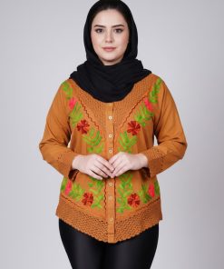 تونیک دکمه دار گلدوزی