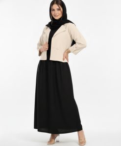 ست کت و سارافون لینن وارداتی یقه انگلیسی 7336 - Image 4