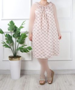 سارافون نخی کوتاه طرح دار A6966 - Image 3