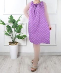 سارافون نخی کوتاه طرح دار A6966 - Image 10