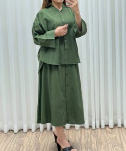 شمیز و دامن لینن روسی 7444 - Image 3