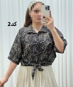 Alternative view of شومیز کراش پلنگی گره ای 7446