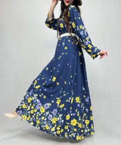 پیراهن کلوش طرح نیلوش PR7356