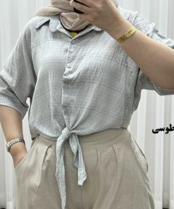 شومیز گره ای بابوس E7489 - Image 4