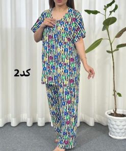 بلوز و شلوار خارجی نخی 7499 - Image 4