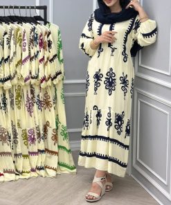 پیراهن بامبوک نخ آلمان طرح دریا 7527 - Image 3