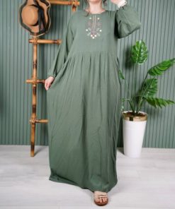 پیراهن ساحلی گلدوزی مارال E7513 - Image 5