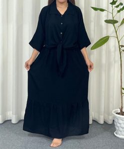 شومیز و دامن نخی تک چین 7522 - Image 4