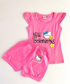 ست دخترونه تاپ و شلوارک کیتی 20088