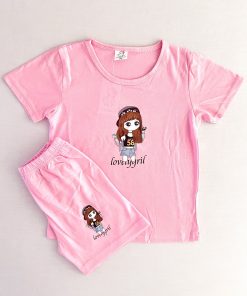 ست تیشرت و شلوارکlovely girl دخترانه 20092