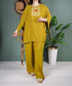 بلوز و شلوار نخی آی تان 7556
