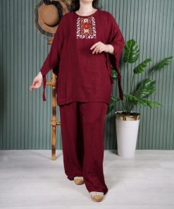 بلوز و شلوار نخی آی تان 7556 - Image 7