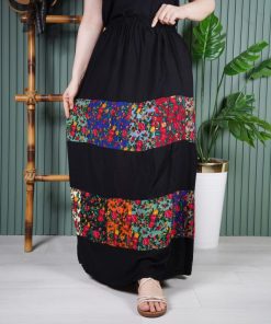 Alternative view of دامن نخی طبقه ای گلدار  E7600
