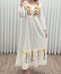 Alternative view of پیراهن گلدوزی هندی بلند SH7581
