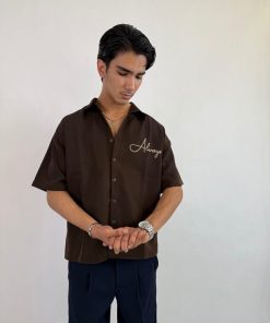 پیراهن آستین کوتاه باکسی مازراتی خارجی 4002