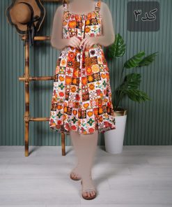 سارافون زنانه بندی نخ خارجی E7605 - Image 6